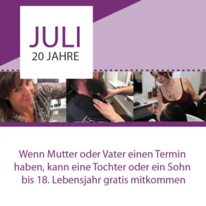 Juli Aktion 20 Jahre Coiffure Activ